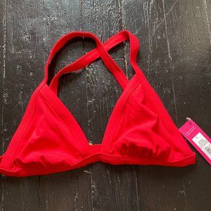 Red bikini top w/gold accents